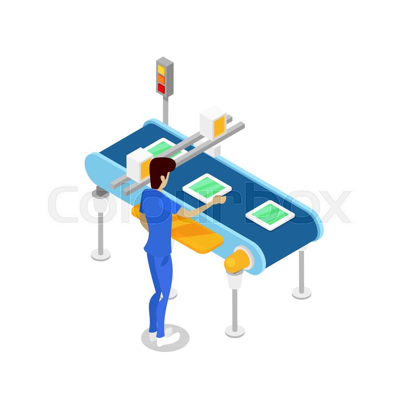 800x800 Young Boy Near Isometric Production Stock Vector Colourbox