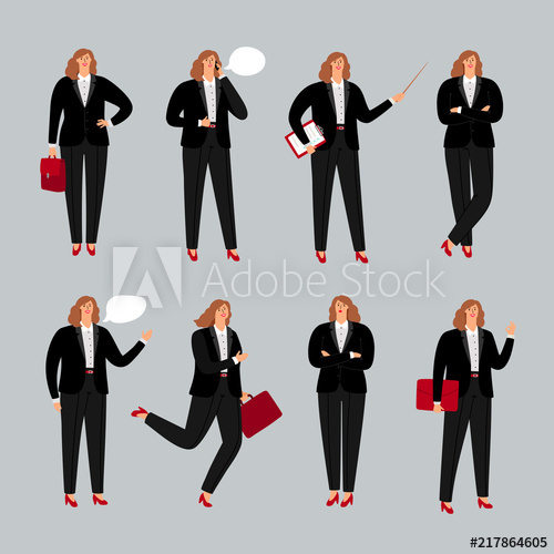 500x500 Businesswoman Character Young Female Professional Vector