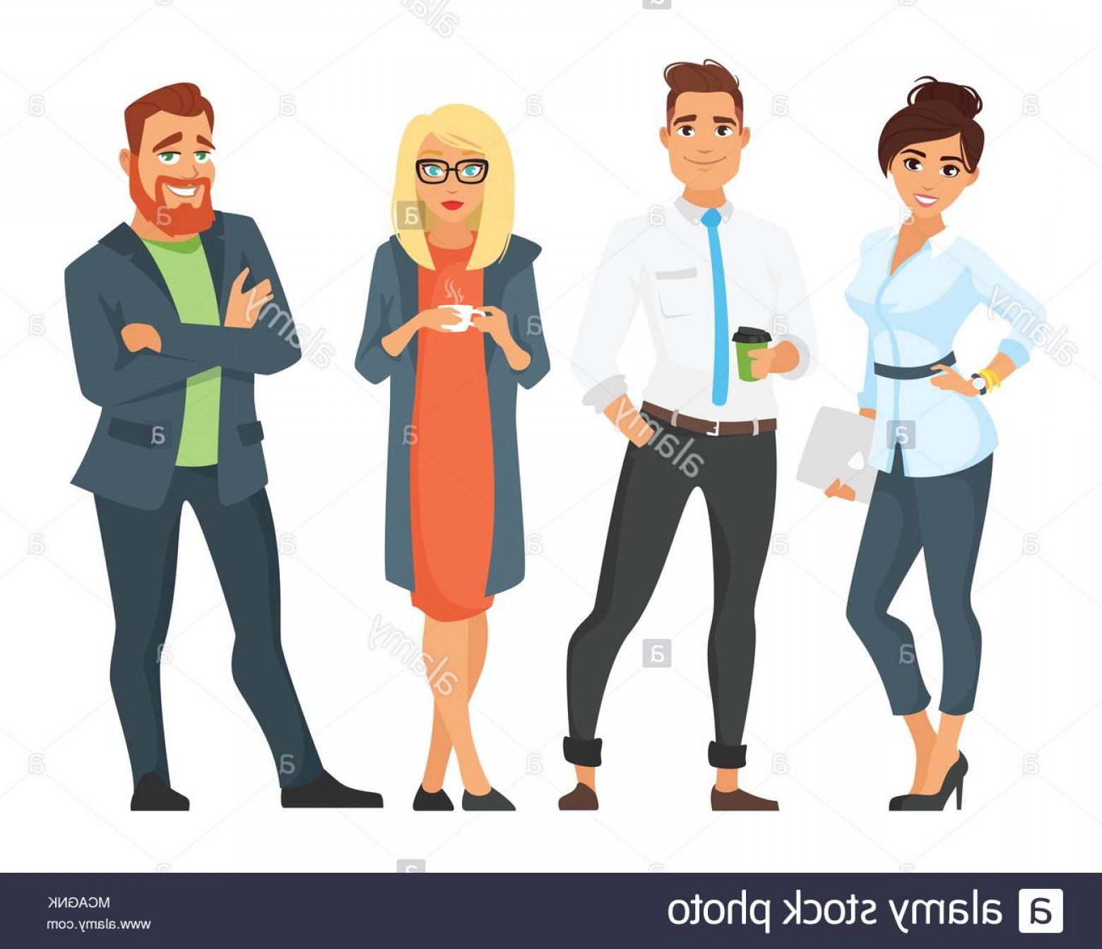 1560x1344 Vector Cartoon Style Illustration Of Professional Businessman