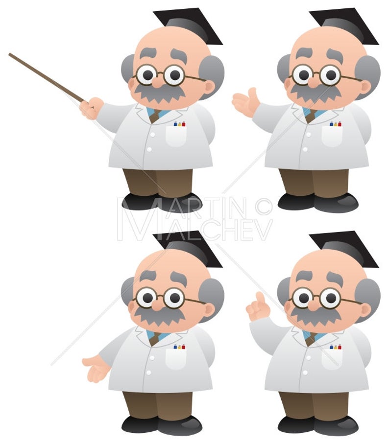 794x907 Professor Vector Illustration Teacher Lecturer Scientist Etsy
