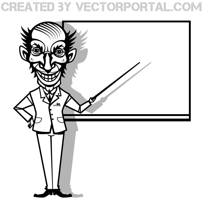 660x660 Crazy Professor Vector Image