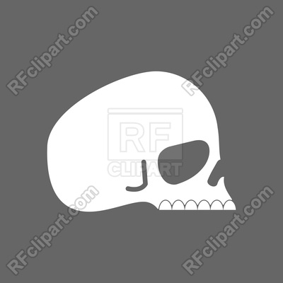 400x400 Skull Profile Icon Vector Image Of Healthcare, Medical