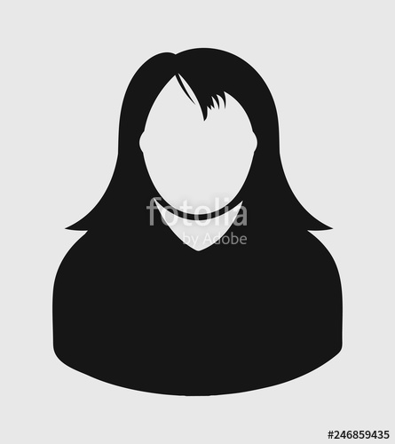 445x500 Woman Profile Icon On Gray Background Stock Image And Royalty