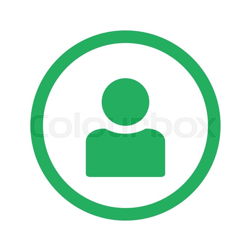 800x800 Flat Green Profile Icon And Green Stock Vector Colourbox
