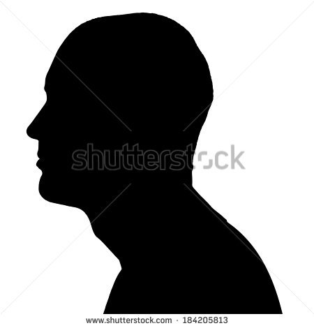 450x470 Man Profile Silhouette Vector