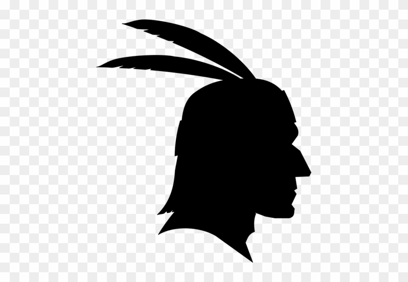 840x580 Native American Profile Silhouette Vector Image Public