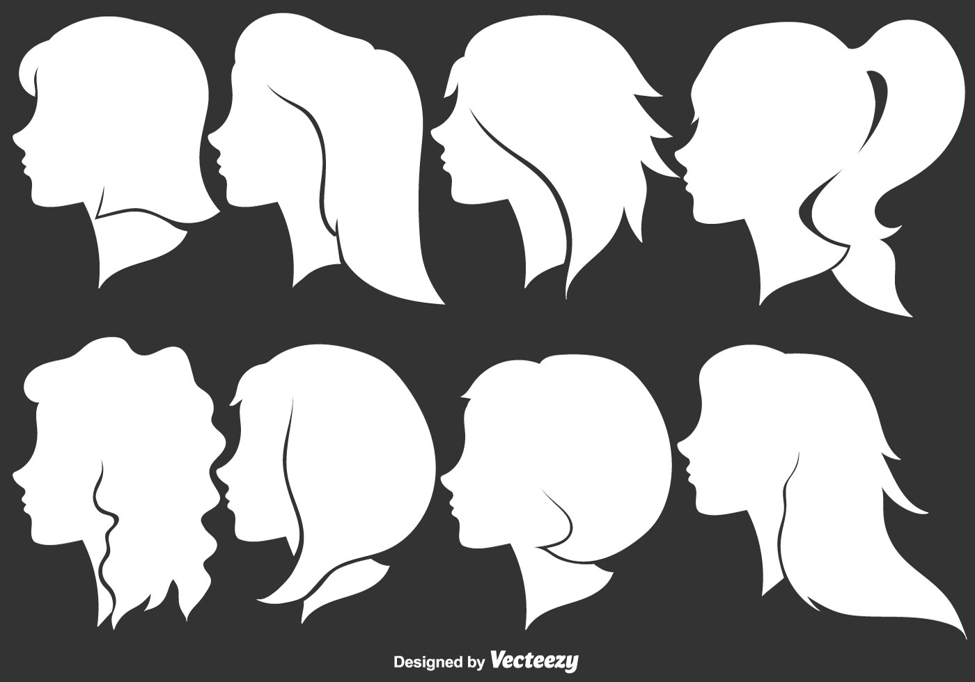 1400x980 Woman Profile Free Vector Art