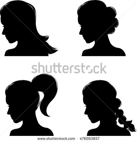 450x464 Woman Profile Silhouette Vector Free