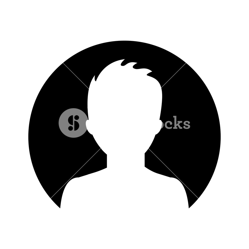 1000x1000 Male Profile Silhouette Icon Vector Illustration Design Royalty