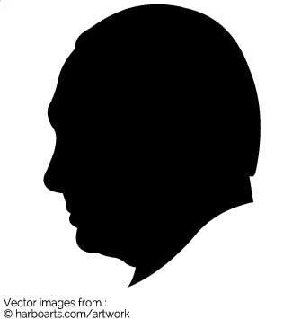 335x355 Download Vladimir Putin Profile Silhouette Vector Graphic
