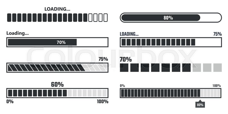 800x400 Loading Bar Vector Illustration, Stock Vector Colourbox