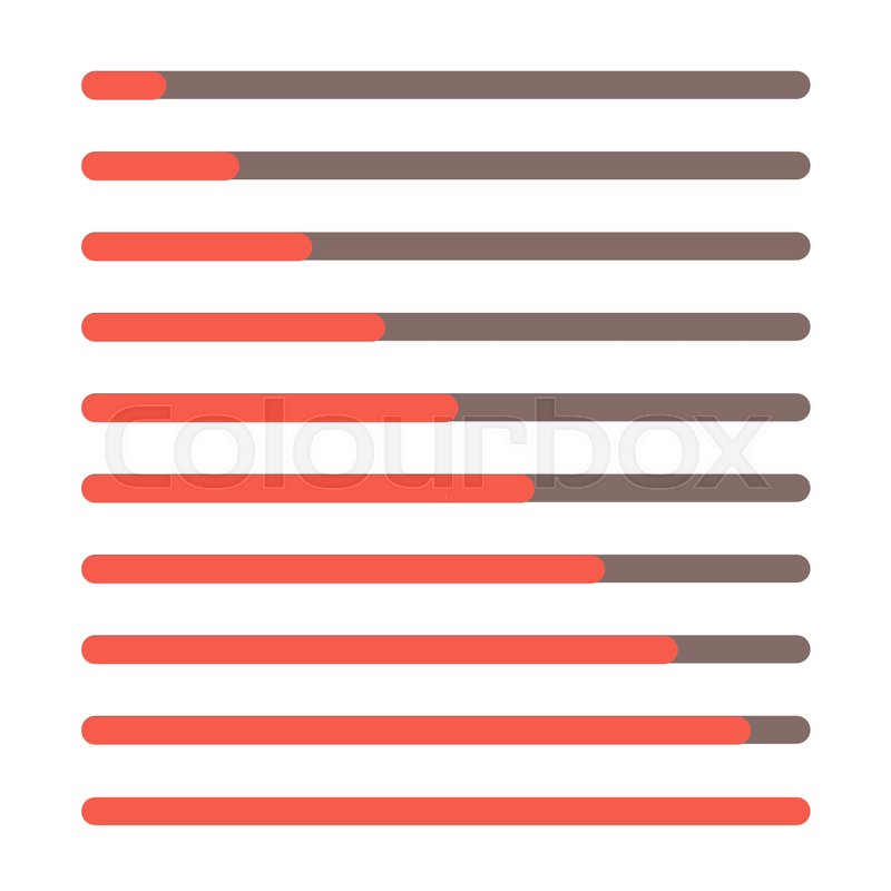 800x800 Progress Bar Set Loading Status Bar Stock Vector Colourbox