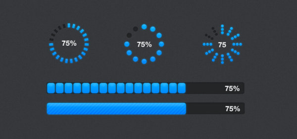 600x280 Round And Rectangle Progress Bar Free Download