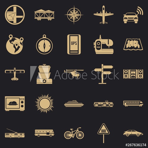 500x500 Progressive Technology Icons Set Simple Set Of Progressive