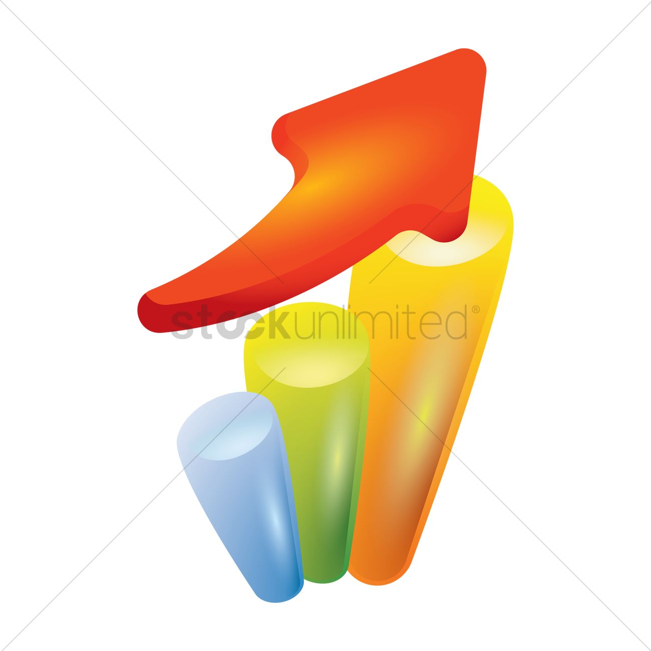 1300x1300 A Progressive Bar Graph Vector Image