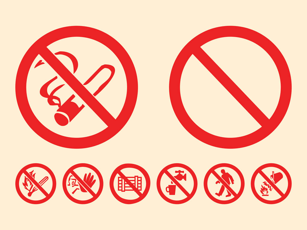 1024x765 Prohibition Signs Graphics Vector Art Graphics