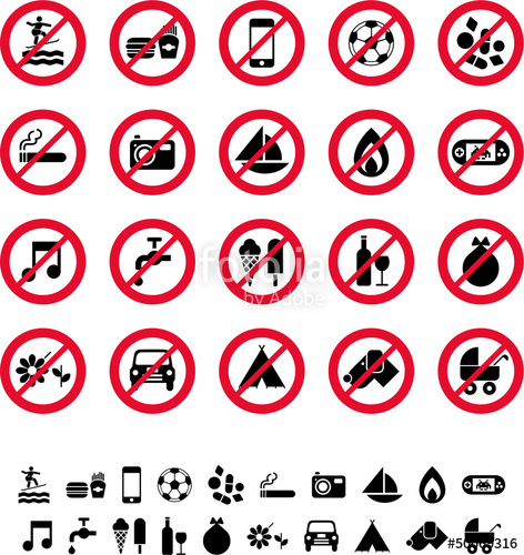 472x500 Prohibition Signs Stock Image And Royalty Free Vector