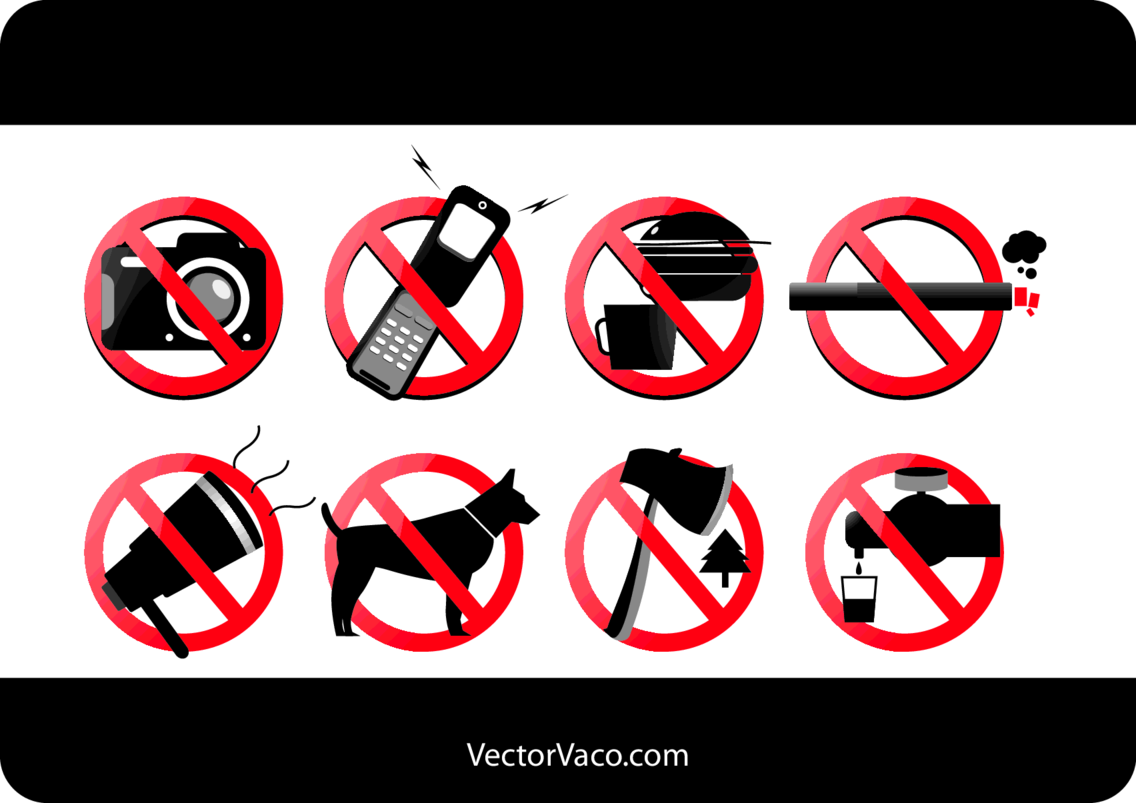 1136x803 Vector Prohibited Signs Freevectors