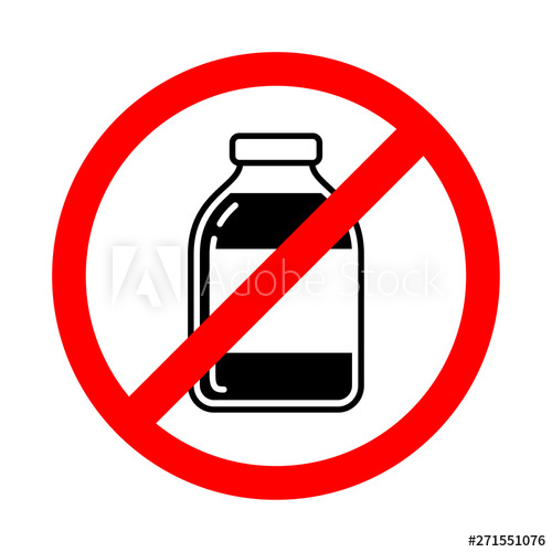 500x500 Glass Jars Forbidden Sign Vector Illustration Of A Collection