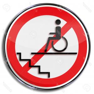 300x300 Photostock Vector Prohibition Sign For Wheelchair Users