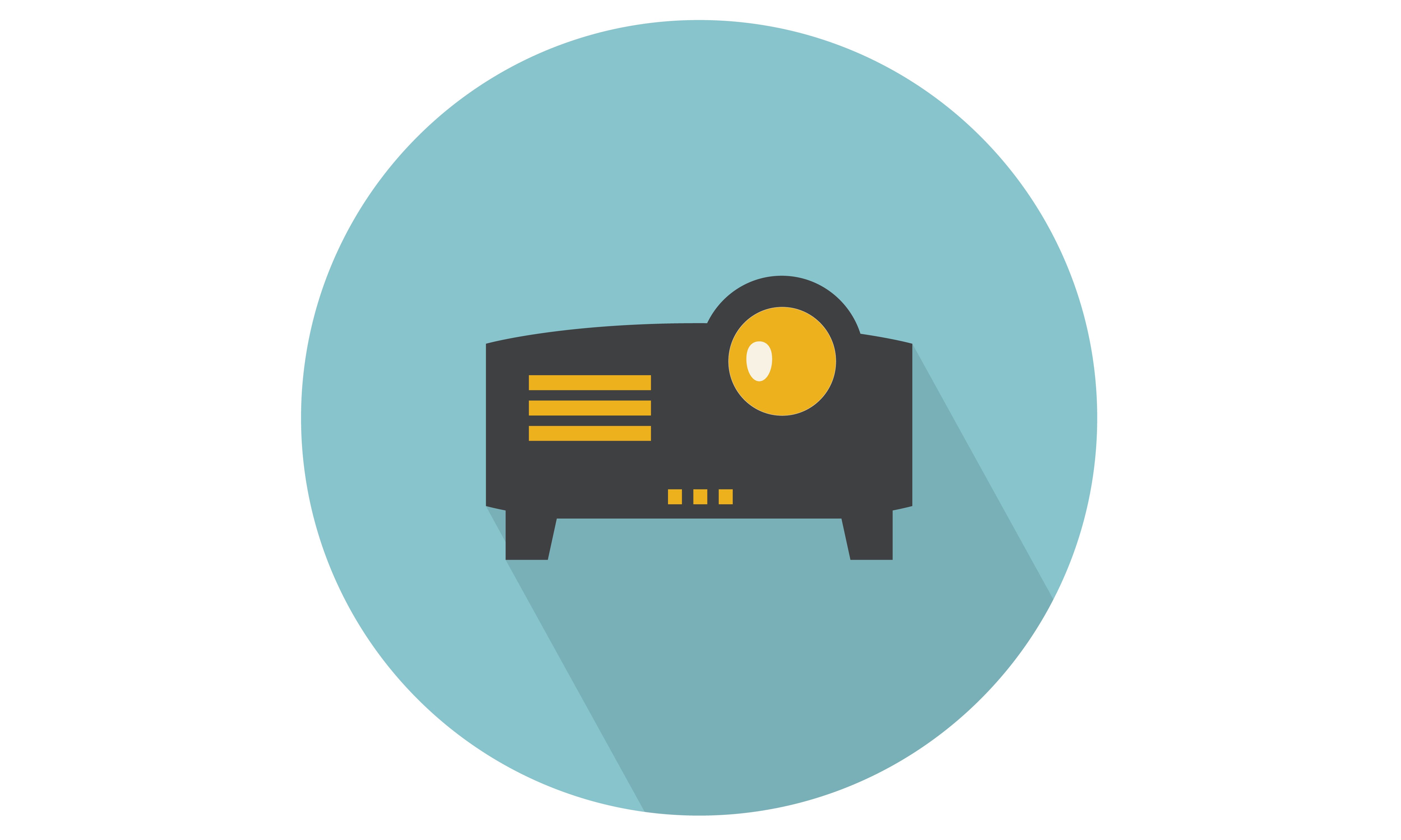 5000x3000 Multimedia Projector Vector Flat Icon From Our Range Of Vector