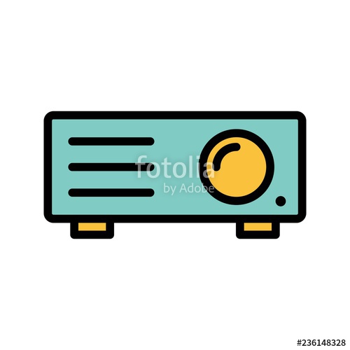 500x500 Projector Vector Icon Stock Image And Royalty Free Vector