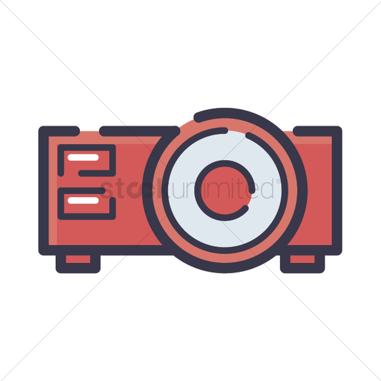 1298x1300 Projector Vector Image