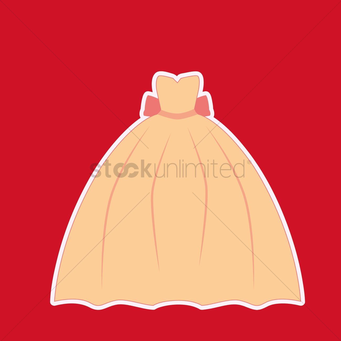 1300x1300 Free Prom Dress Vector Image