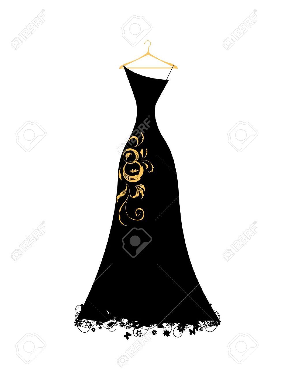 995x1300 Prom Dress Black And White Clipart Saddha