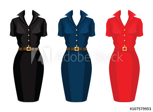 500x366 Vector Illustration Of Different Color Of Formal Dress Isolated