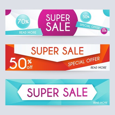 450x450 Set Of Sale Banners Design Sale Paper Banner Sale And Discounts