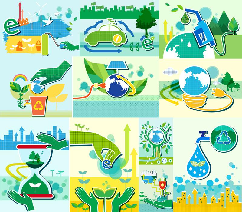 800x700 Clean Energy Environmental Protection Propaganda Poster Vector