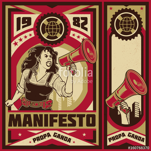 500x500 Vintage Propaganda Poster And Elements Isolated Artwork Object