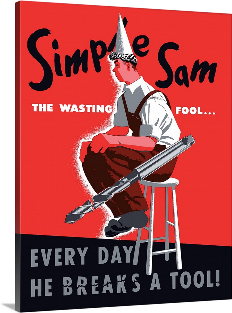 742x1000 Digitally Restored Vector War Propaganda Poster Simple Sam