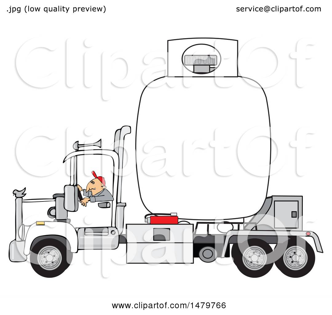 Clipart Of A Trucker Hauling A Propane Tanker 1080x1024 Clipart Of A Trucker Hauling A Propane Tanker
