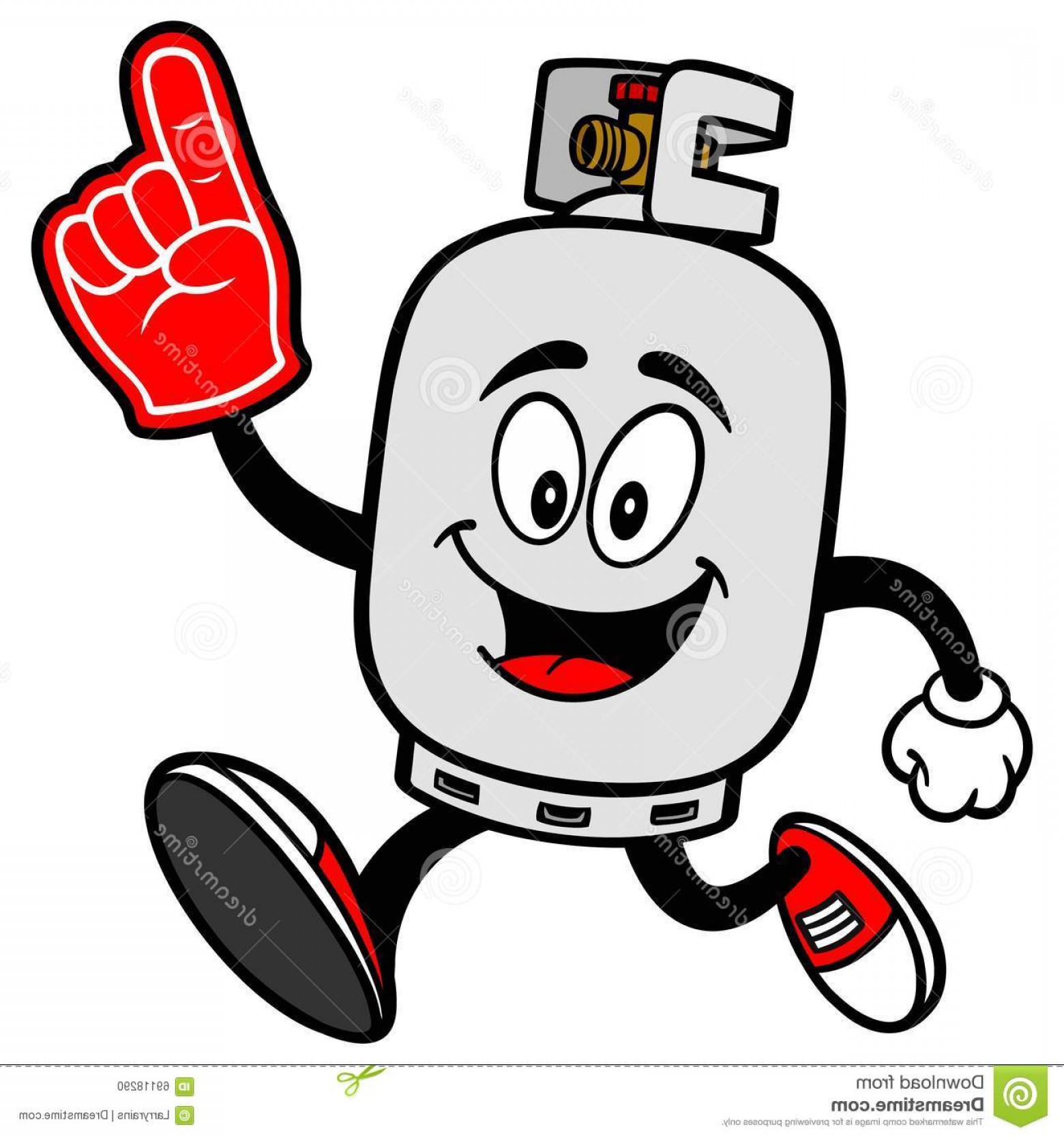 Stock Illustration Propane Tank Running Foam Finger Vector 1560x1668 Stock Illustration Propane Tank Running Foam Finger Vector