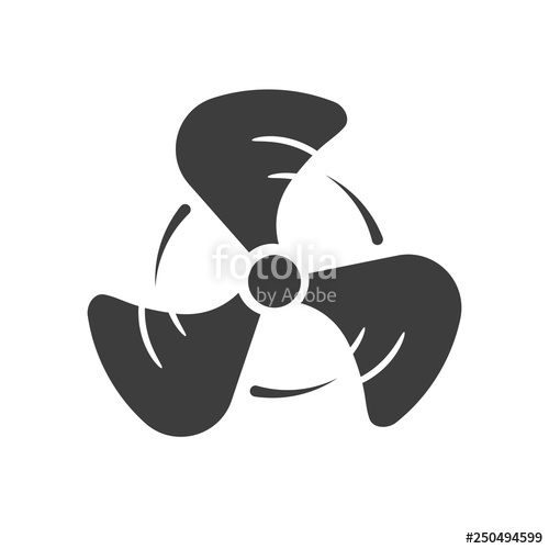 500x500 Propeller Icon Isolated On White Background Stock Image