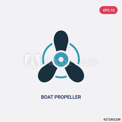 500x500 Two Color Boat Propeller Vector Icon From Transport Concept