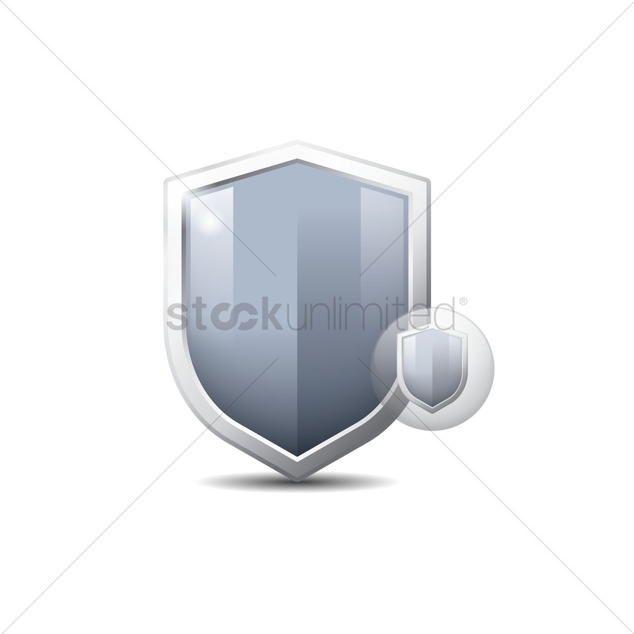Double Shield Protection Vector Image 1300x1300 Double Shield Protection Vector Image