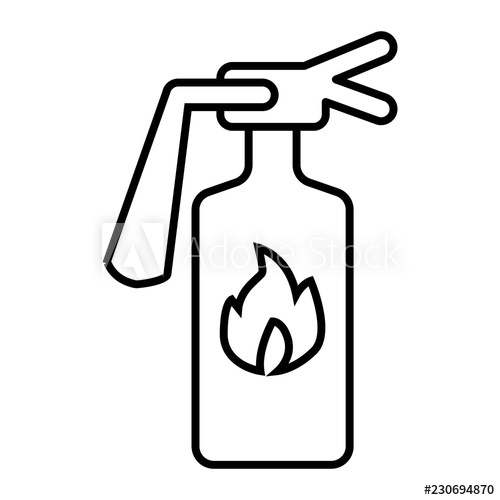 Fire Extinguisher Thin Line Icon Fire Protection Vector 500x500 Fire Extinguisher Thin Line Icon Fire Protection Vector