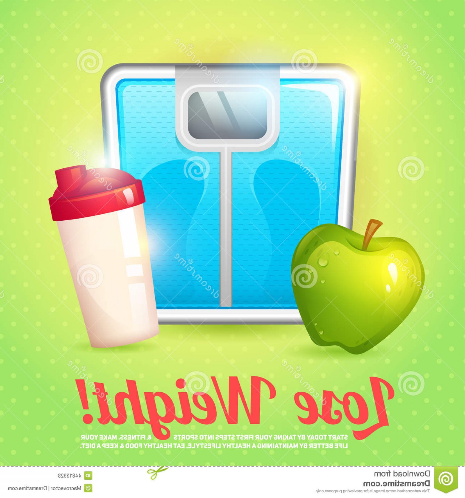 1560x1668 Stock Illustration Weight Poster Diet Lose Body Balance Scales