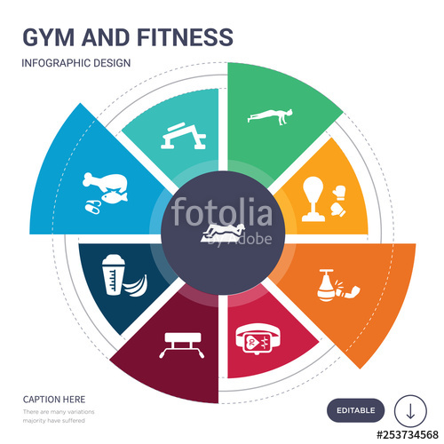 500x500 Set Of Simple Gym And Fitness Vector Icons Contains Such As