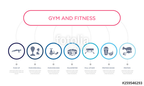 500x300 Simple Illustration Set Of Vector Blue Icons Such As Protein