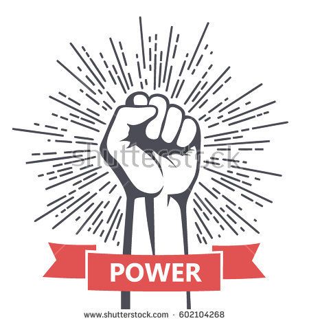 450x470 Fist Male Hand, Proletarian Protest Symbol Power Sign