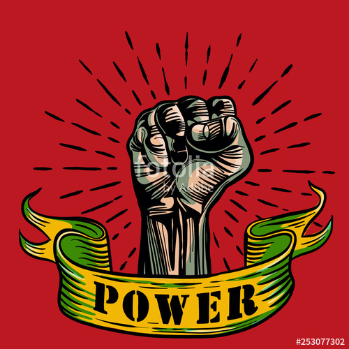 500x500 Freehand Vector Drawingfist Male Hand, Proletarian Protest