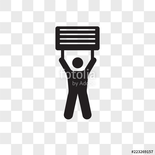 500x500 Protest Vector Icon Isolated On Transparent Background, Protest