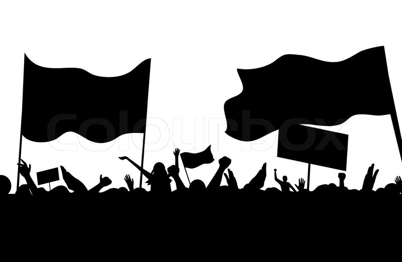 800x522 Protesters Riots Workers On Strike Stock Vector Colourbox