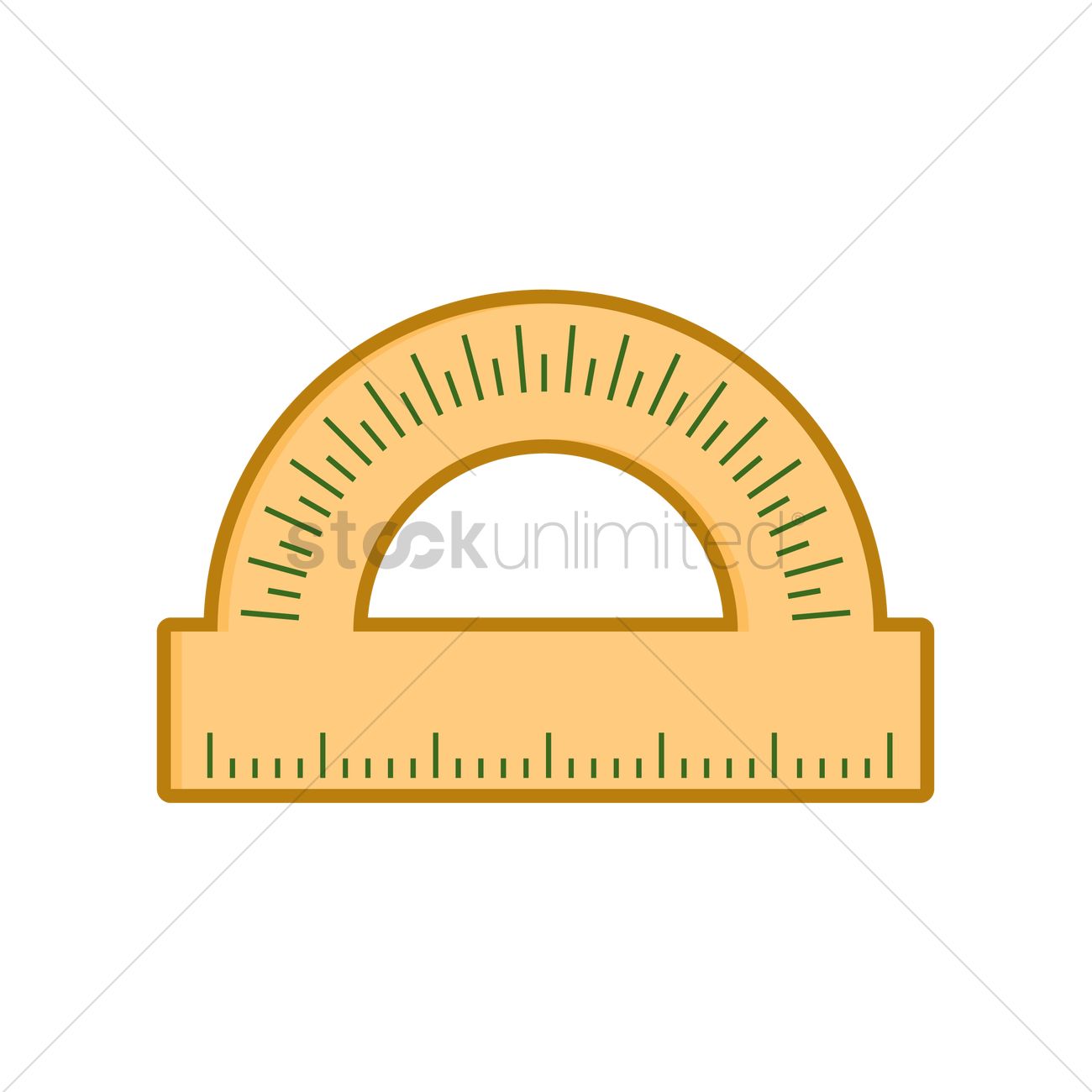 Protractor Vector Image 1300x1300 Protractor Vector Image