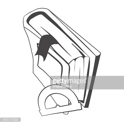 Cartoon Book With Protractor Vector Premium Clipart 416x416 Cartoon Book With Protractor Vector Premium Clipart
