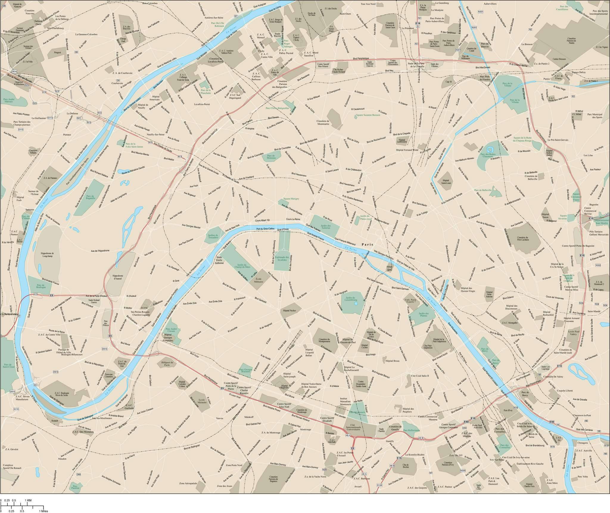 Paris Map Adobe Illustrator Vector Format 2048x1721 Paris Map Adobe Illustrator Vector Format